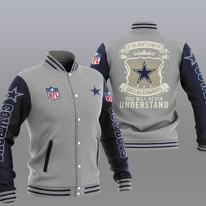 Cowboys Grey You Will Never Understand Baseball Jacket