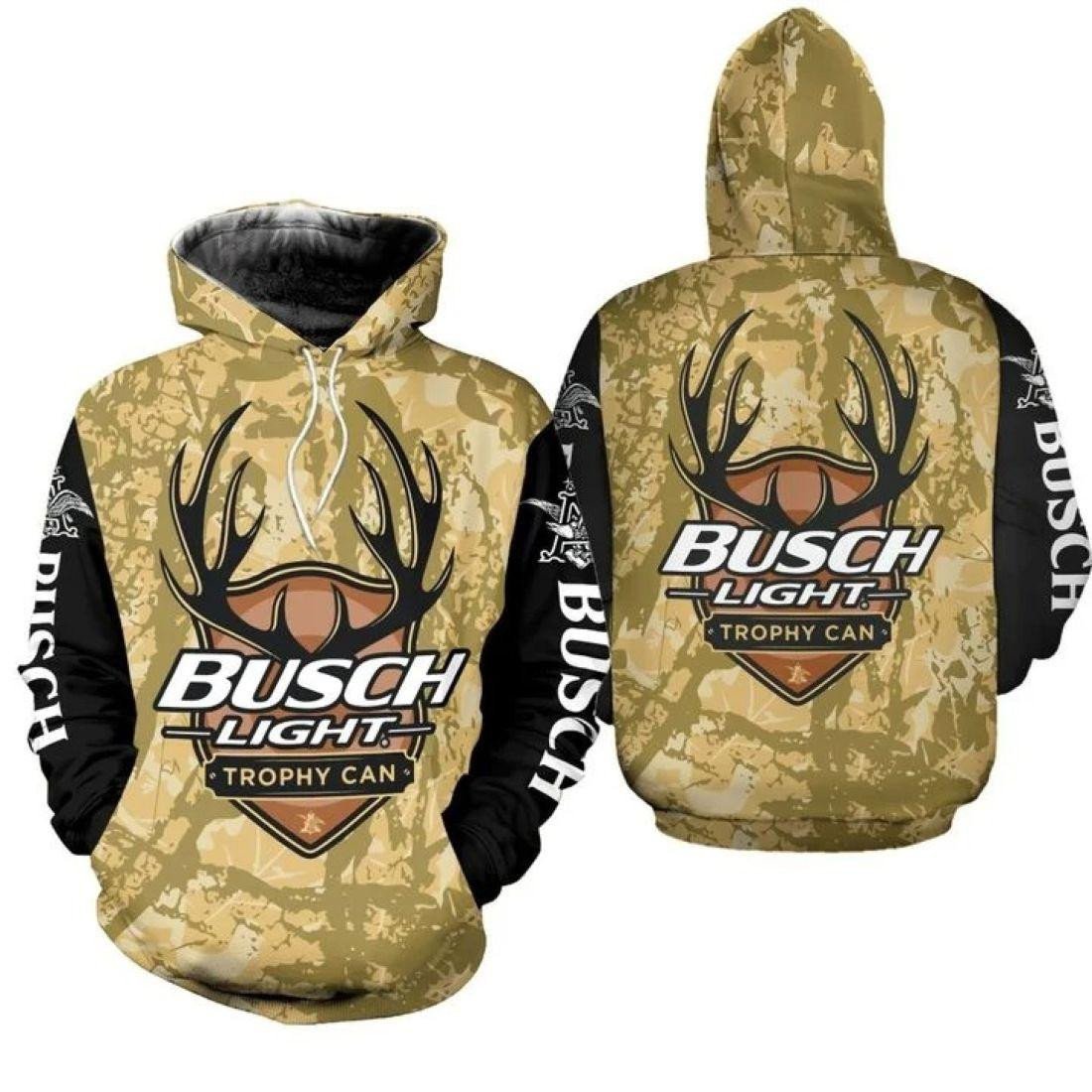 Busch Light Beer Lover Gift, Deer Busch Light Trophy Can All Over Print Hoodie