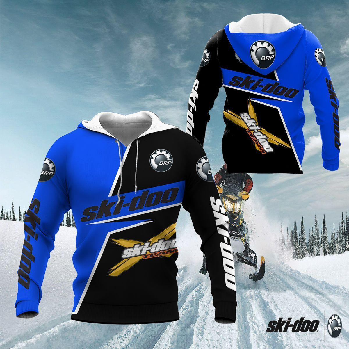 Ski-doo Shirt 455, 3d Hoodie Zip Hoodie