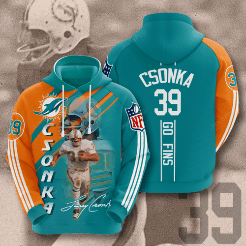 Miami Dolphins Larry Csonka 3D All Over Print Hoodie & Zip Hoodie