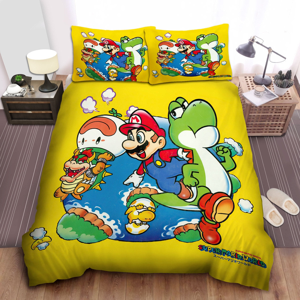 Mario Bedding Set Super Mario World Game Poster Duvet Covers