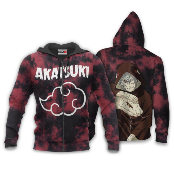 Akatsuki Kabuto Yakushi Tie Dye Style Naruto Anime 1k381 Cartoon Graphic Outfits Aop 3d Hoodie, Zip Hoodie 784