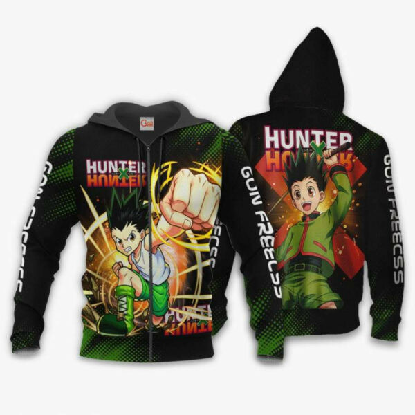 Gon Freecss Shirt Hunter X Hunter Anime 2k975 Cartoon 3d Hoodie Zip Hoodie 1696