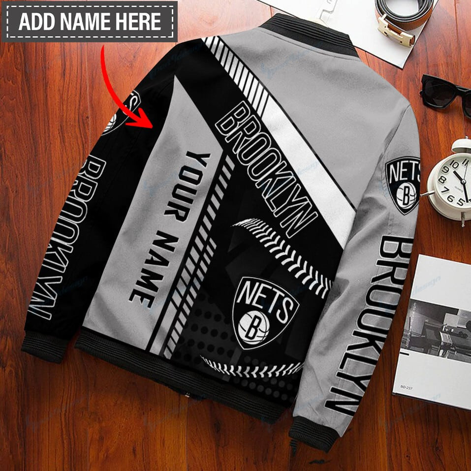 Brooklyn Nets Personalized Bomber Jacket BG19