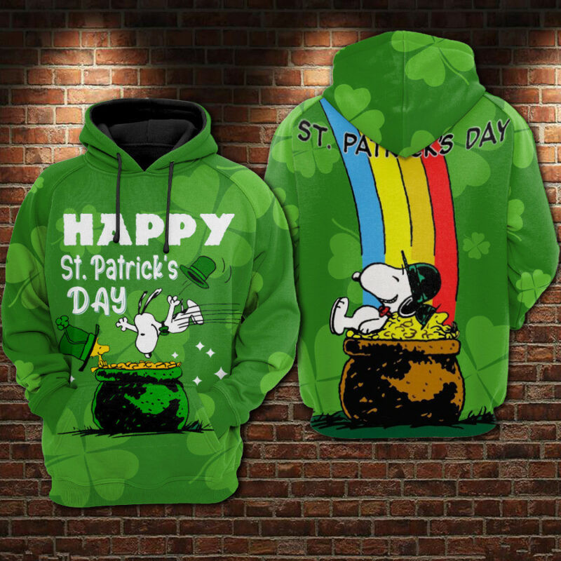Snoopy Happy Patrick's Day Hoodie Zip Hoodie