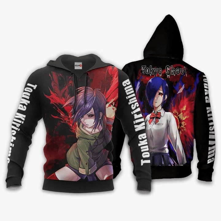 Tokyo Ghoul Touka Kirishima 3d Hoodie Zip Hoodie