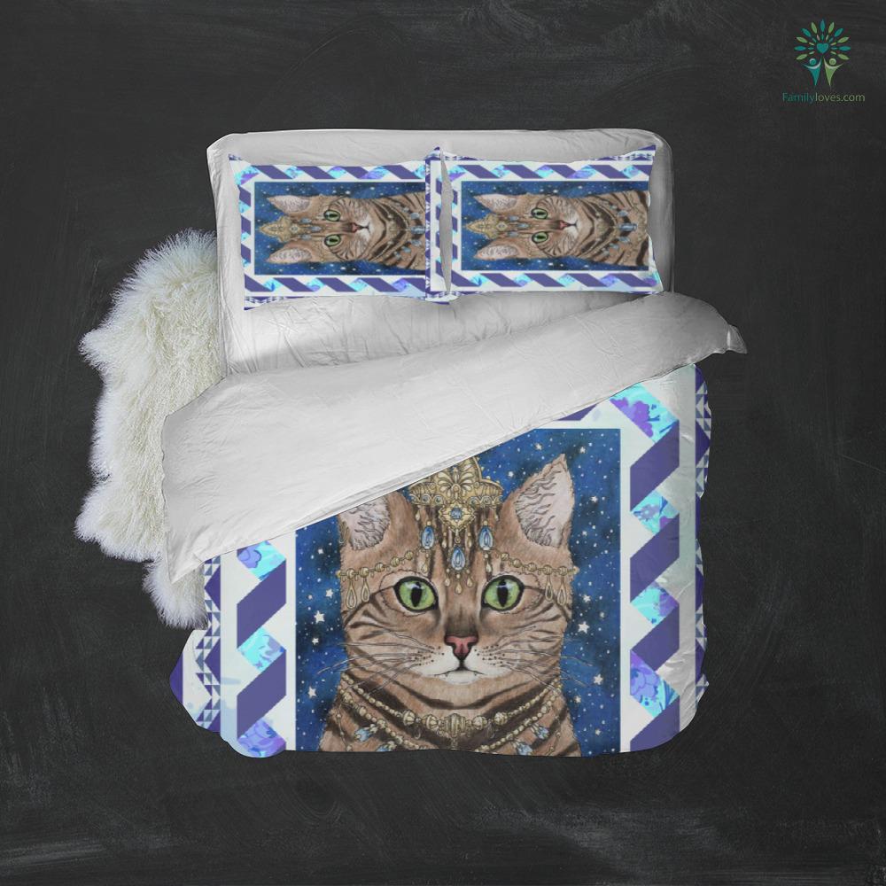 Cat Bedding Set Royal Cat With Jewelry Duvet Covers