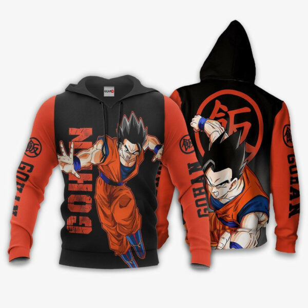Gohan Dragon Ball Z Anime 1k294 Cartoon Graphic Outfits Aop 3d Hoodie, Zip Hoodie 374