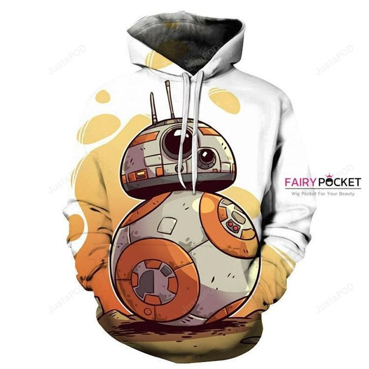 Star Wars The Force Awakens BB-8 3D All Over Print Hoodie & Zip Hoodie