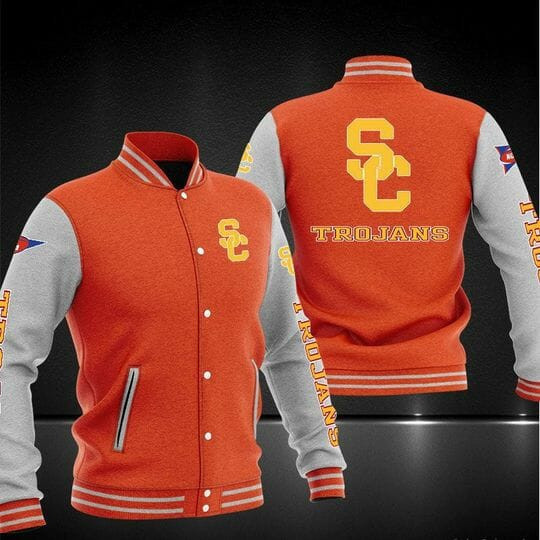 USC Trojans Orange Baseball Jacket