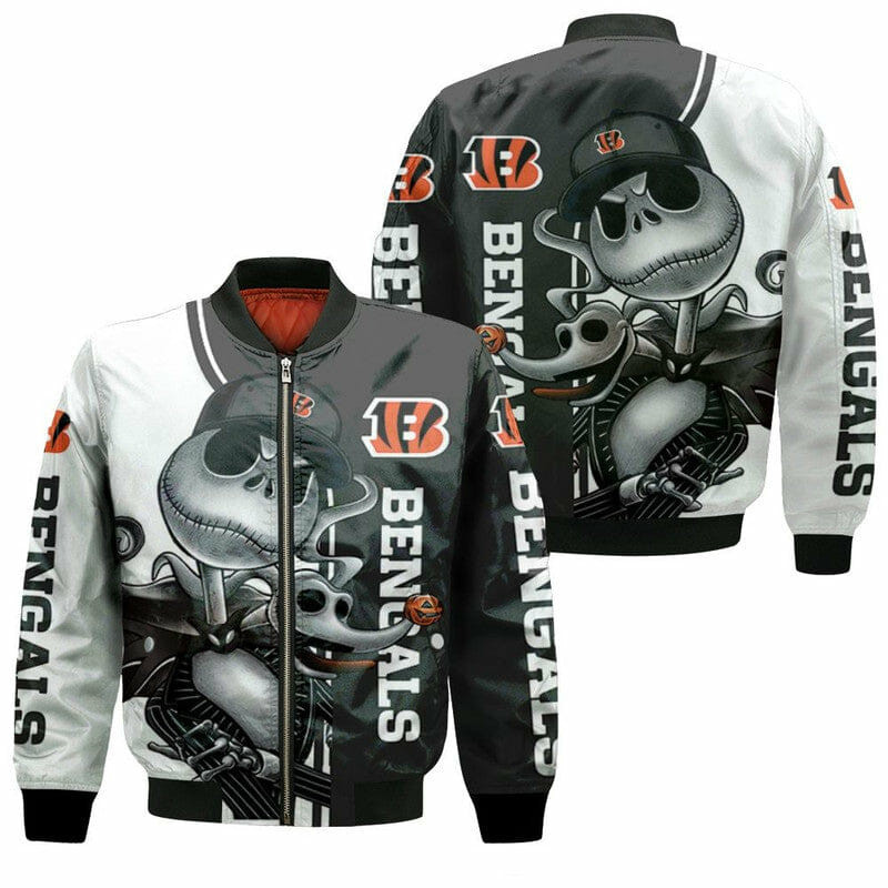 Cincinnati Bengals Jack Skellington Bomber Jacket