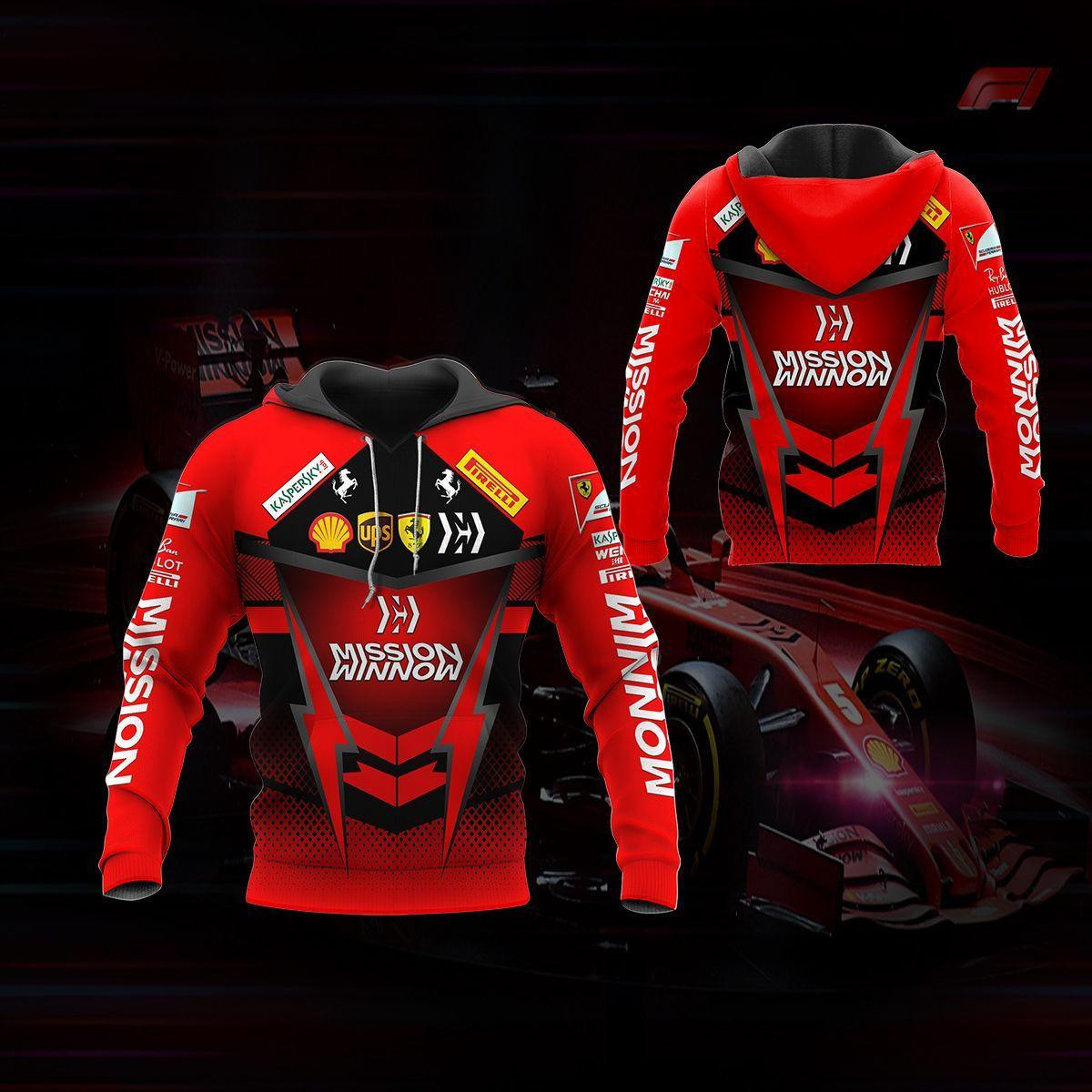 Scuderia Ferrari Shirt 95, 3d Hoodie Zip Hoodie
