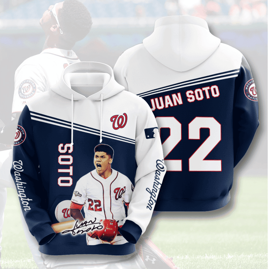 WASHINGTON NATIONALS Juan Soto 3D All Over Print Hoodie & Zip Hoodie