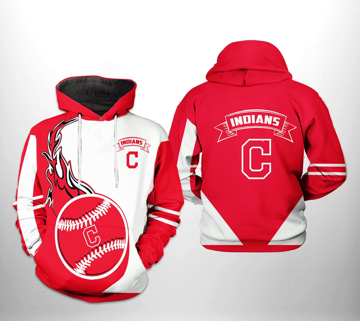 Cleveland Indians MLB Classic 3D All Over Print Hoodie & Zip Hoodie