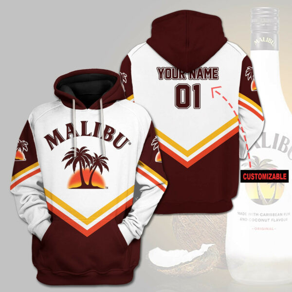 Personalized Malibu Rum 3d Hoodie 1786