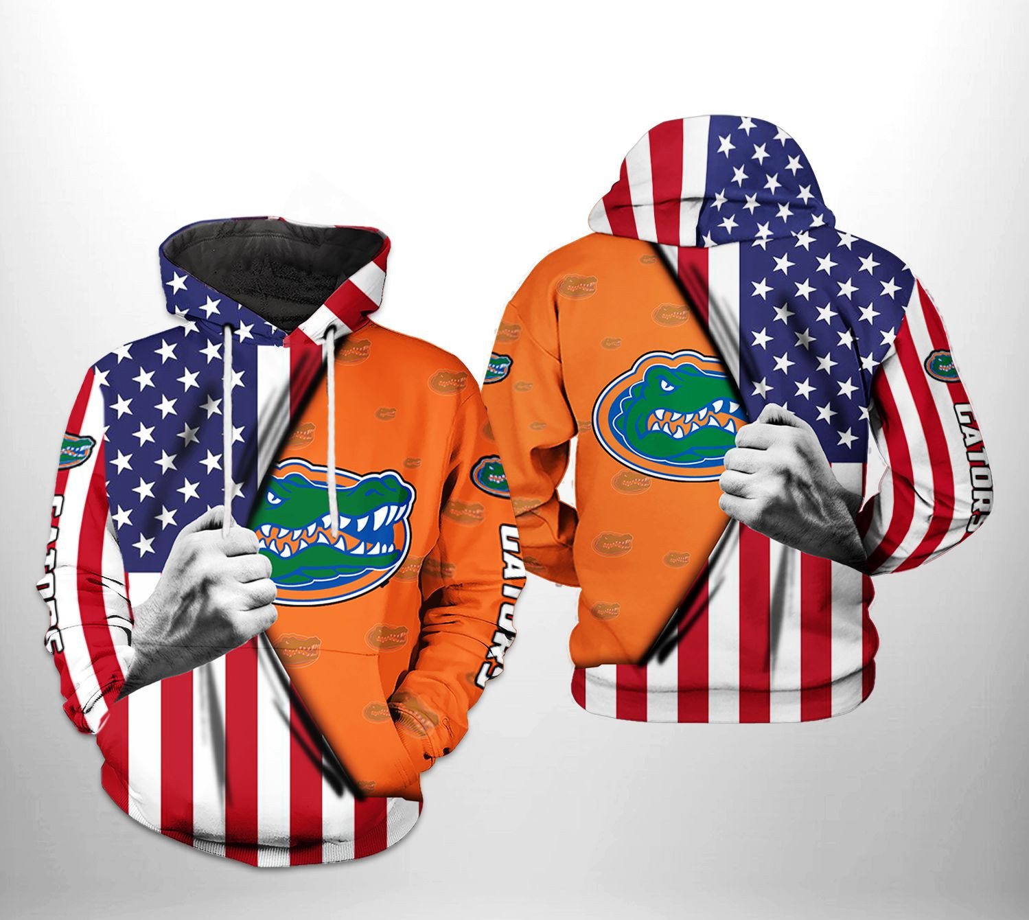 Florida Gators US FLag 3D All Over Print Hoodie & Zip Hoodie