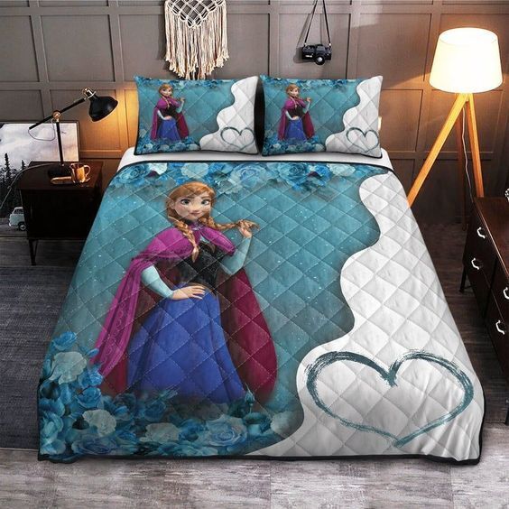 Frozen Bedding Set Anna And Roses Graphic Duvet Covers