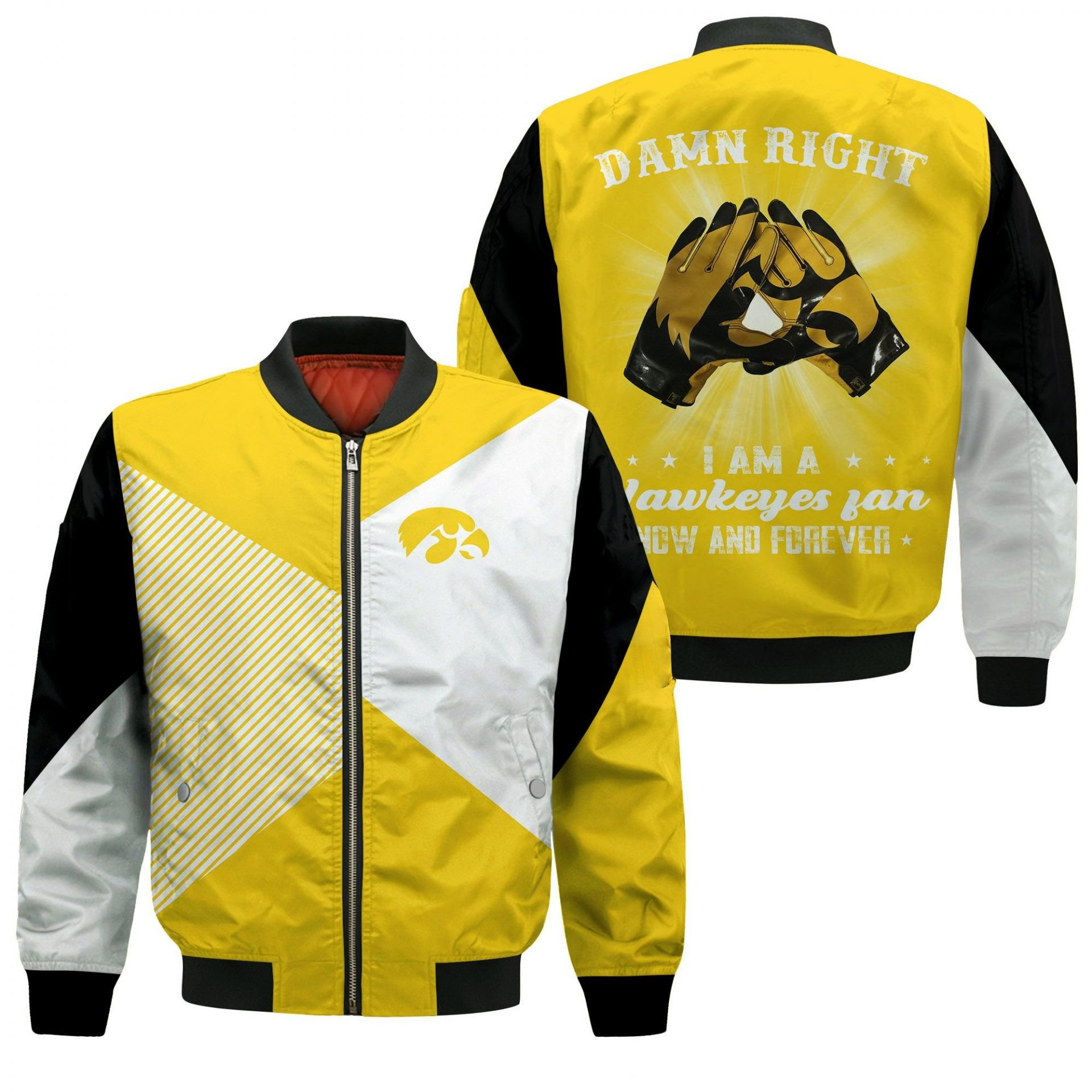 Iowa Hawkeyes Fan Now And Forever Bomber Jacket