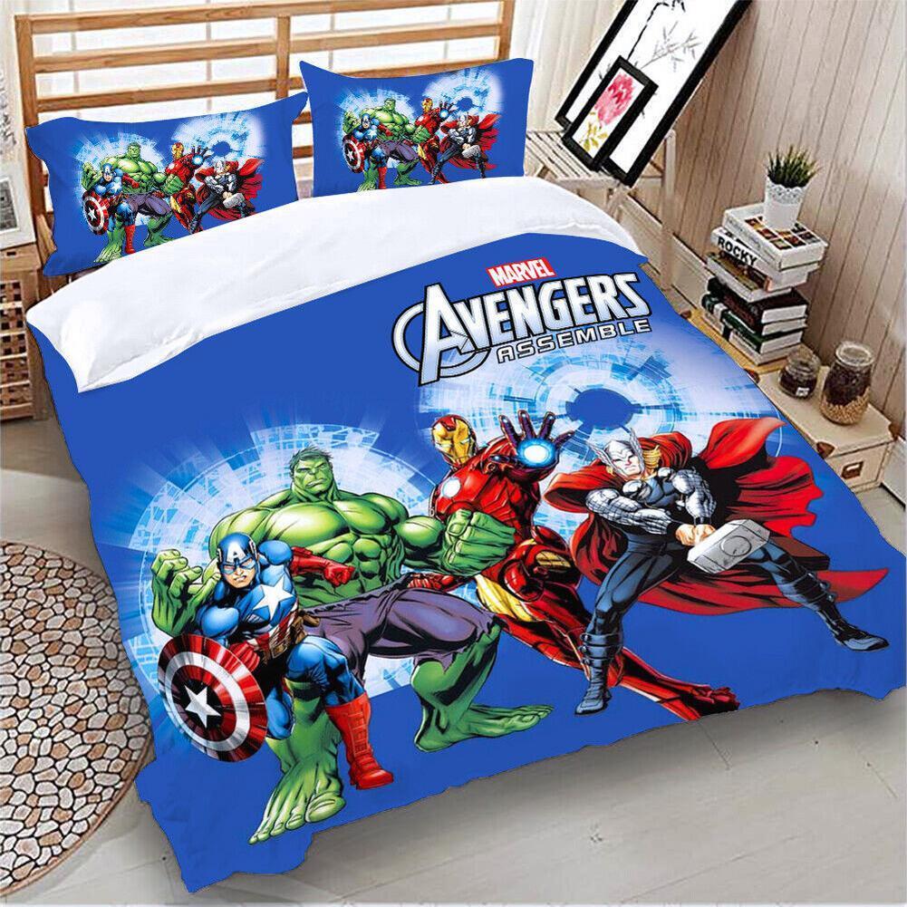 MV Bedding Set Avengers Hulk Iron Man Superheros Duvet Covers