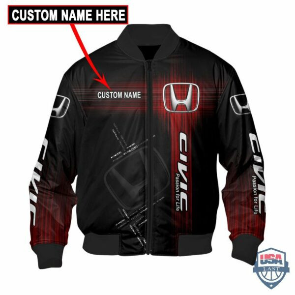 Honda Civic Flash Custom Name Bomber Jacket 205