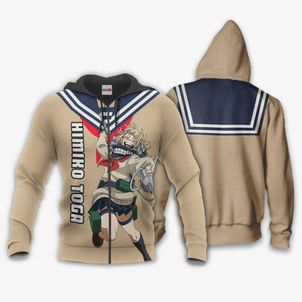 Himiko Toga Anime My Hero Academia 2k10   Cartoon Graphic Outfits Aop 3d Hoodie Zip Hoodie 1411