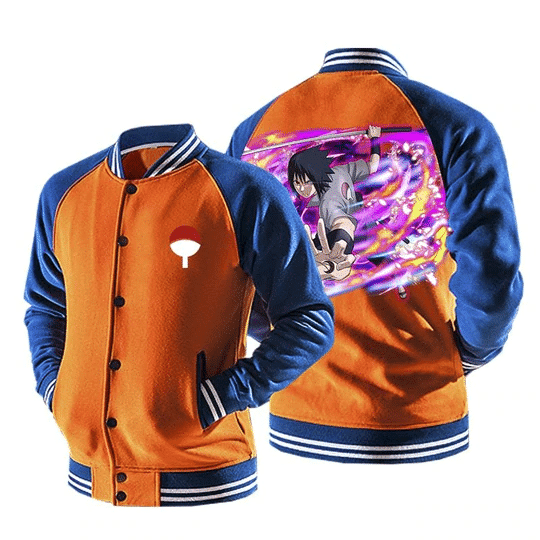 Naruto Sasuke Sharingan 3 Baseball Jacket 154