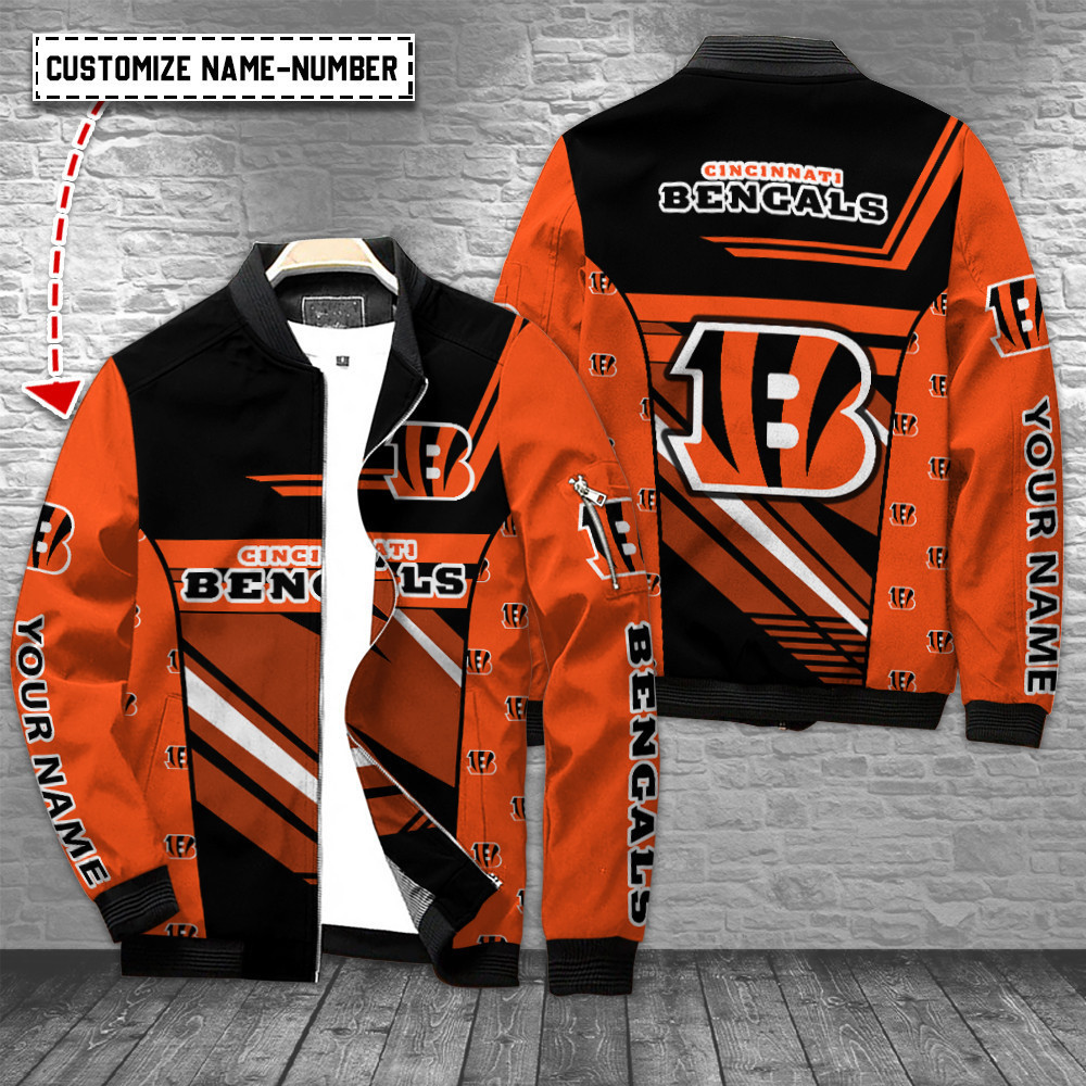 Cincinnati Bengals Personalized Bomber Jacket BG236