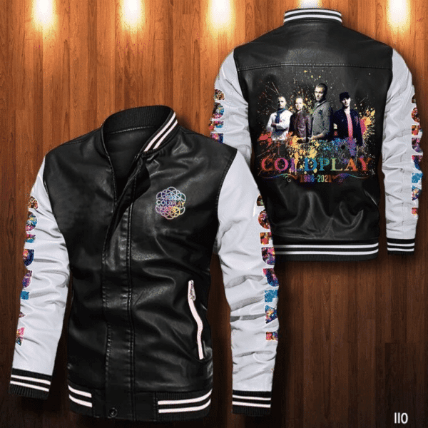 Coldplay Band Multi Color Music Band Thank You For The Memories 5k635 Gifts Lover Leather Bomber Jacket 3