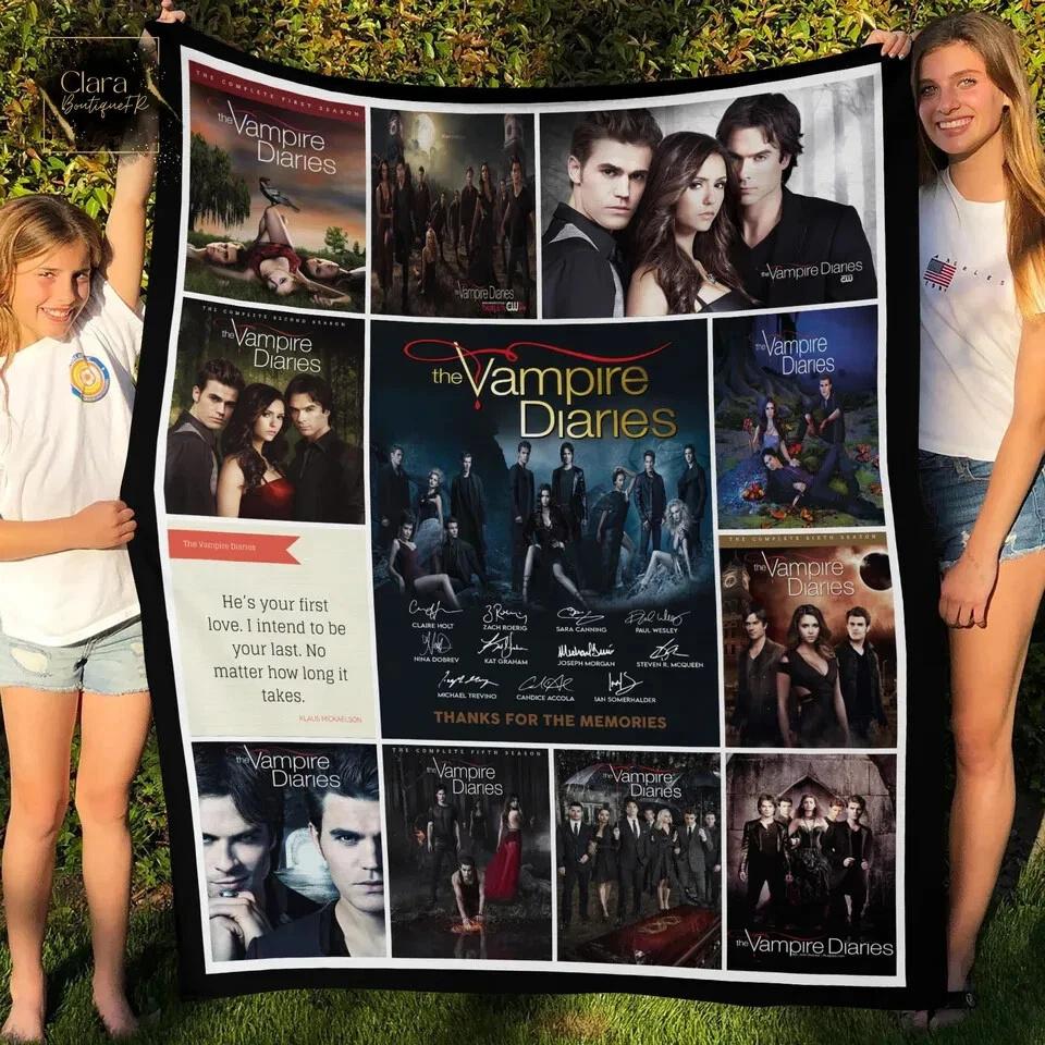 The Vampire Diaries TV Series Fleece Sherpa Blanket
