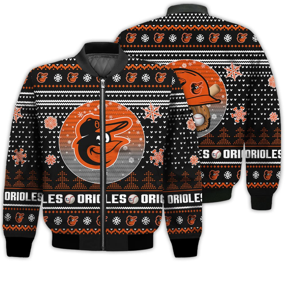 Baltimore Orioles Merry Christmas Season 2022 American Bomber Jacket