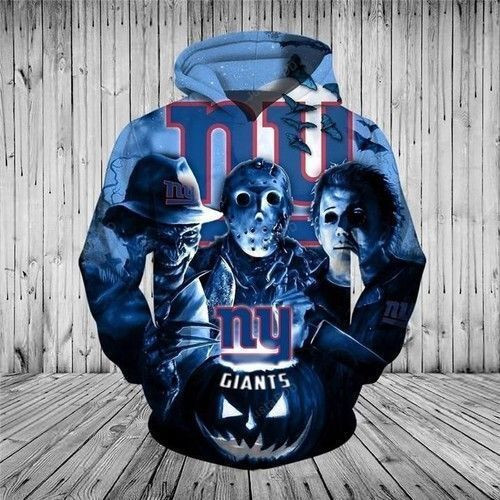 Halloween Horror Night New York Giants 3D All Over Print Hoodie & Zip Hoodie