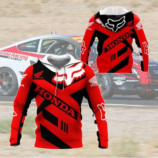 Honda Racing Shirt 651, 3d Hoodie Zip Hoodie 837