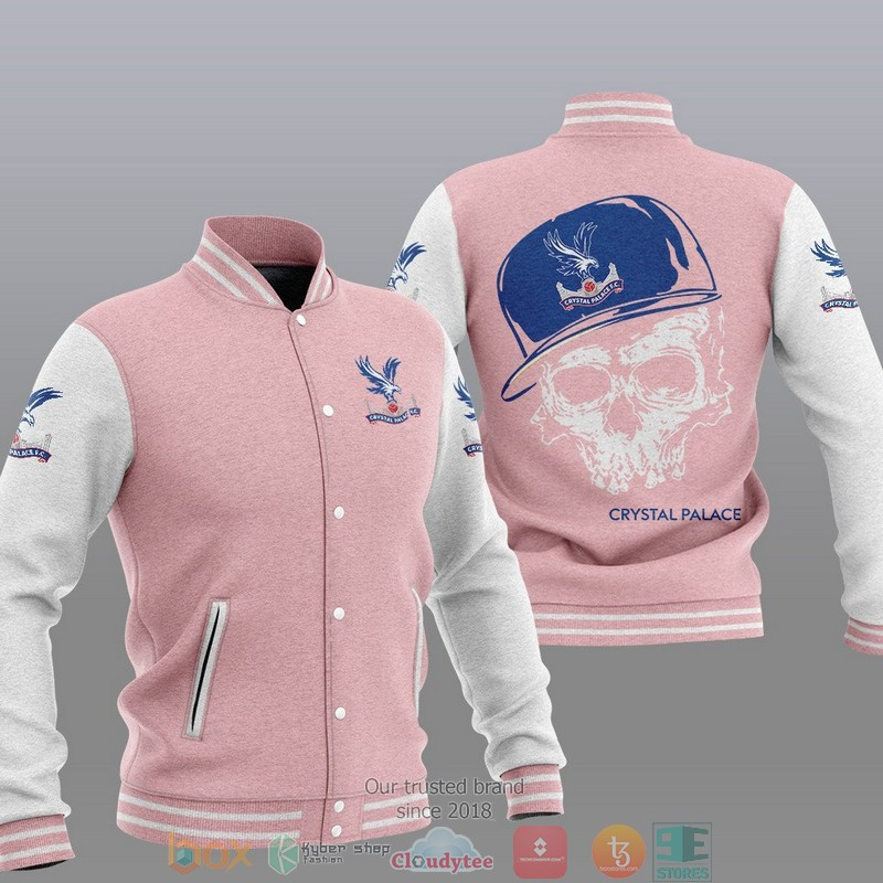 Crystal Palace FC Pink Skull Baseball Jacket