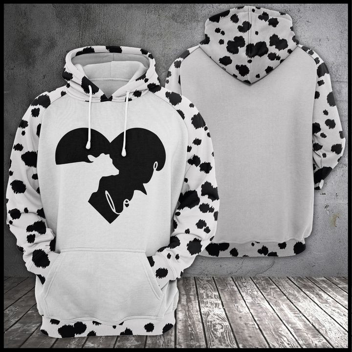 Love Cow 3D All Over Print Hoodie & Zip Hoodie