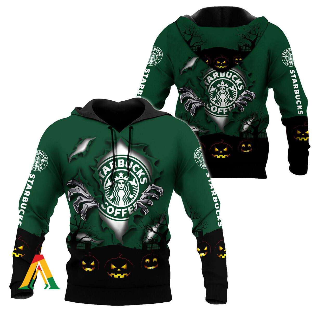 Scary Night Halloween Starbucks Coffee Hoodie & Zip Hoodie