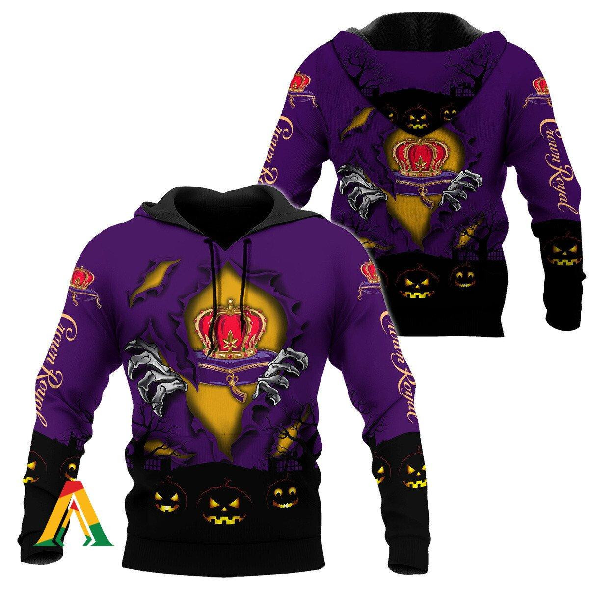 Scary Night Halloween Crown Royal Hoodie & Zip Hoodie
