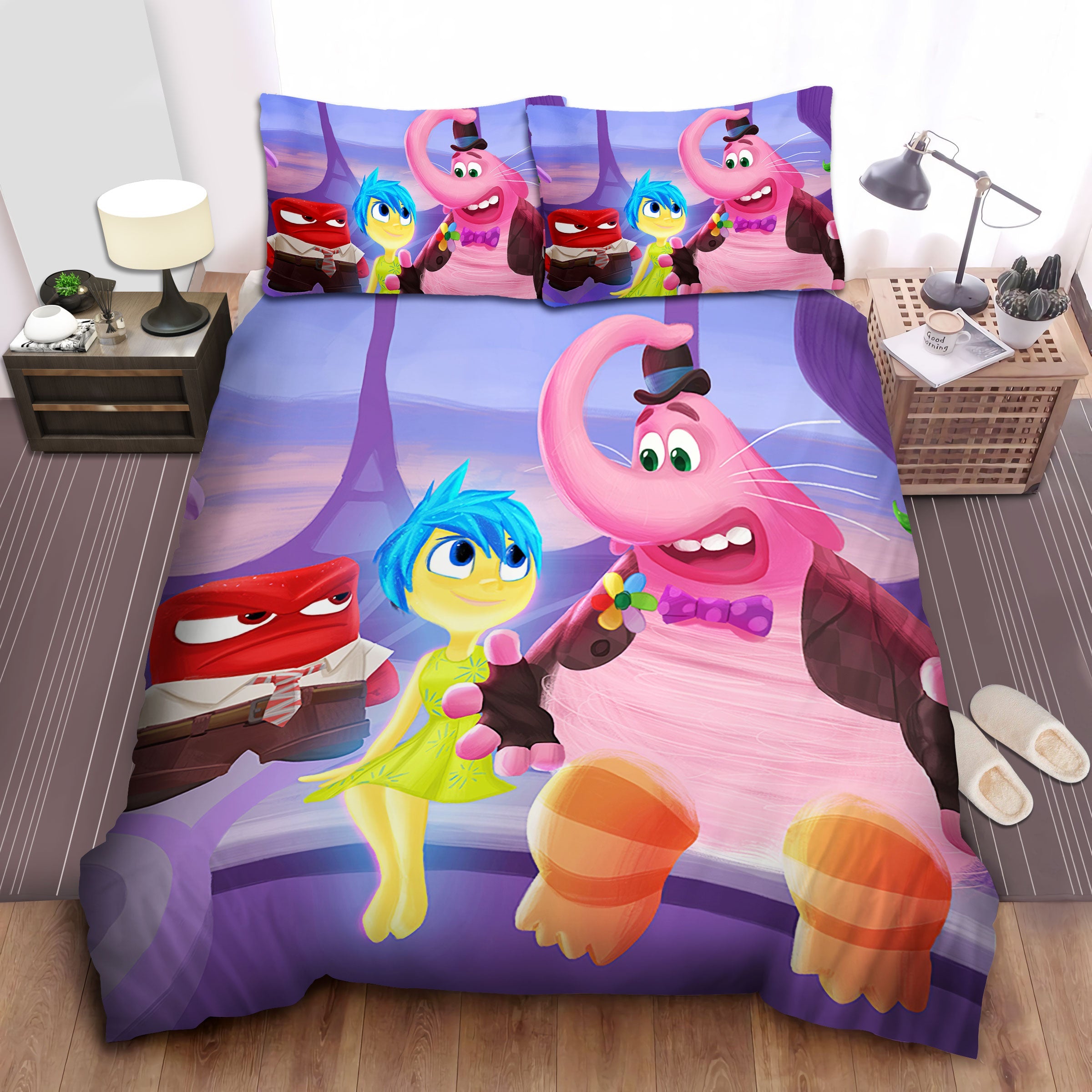Inside Out Bedding Set DN Emotions Of Riley And Bing Bong Duvet Covers