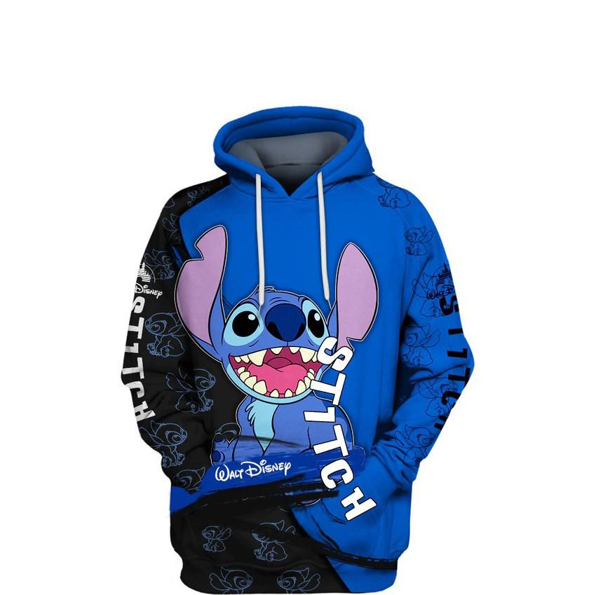 Lilo And Stitch Cartoon, Cute Stitch Ver22 All Over Print Hoodie