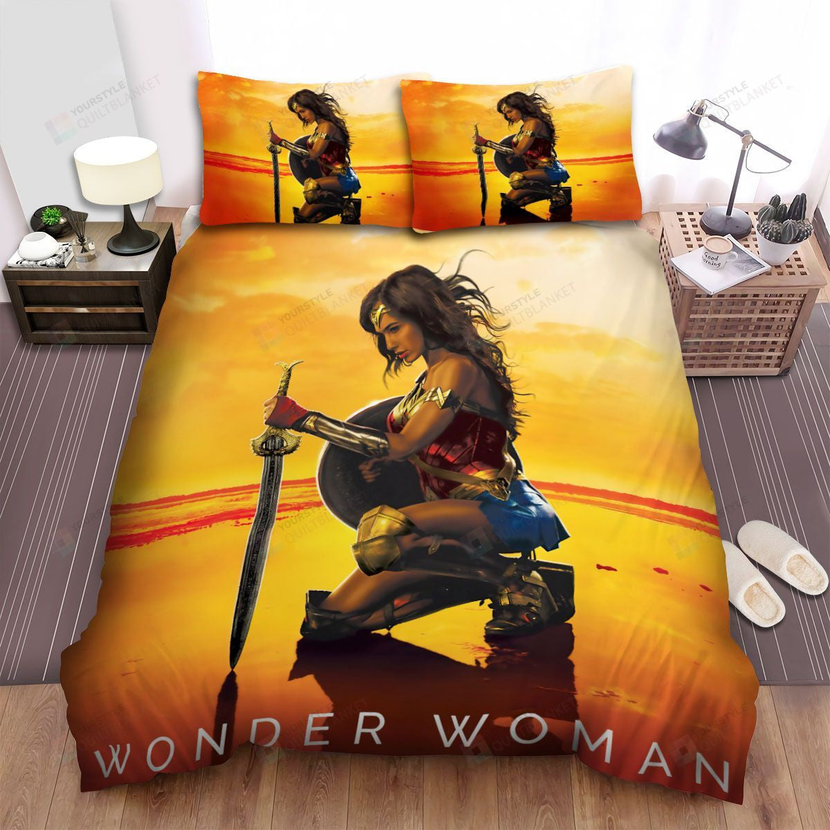 Wonder Woman Bedding Set DC Wonder Woman 1984 Movie Sunset Duvet Covers