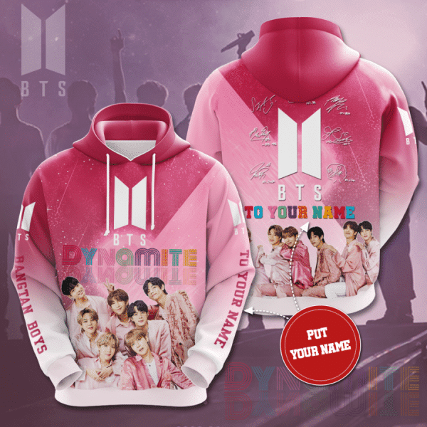 Personalized Bts Signature Design Gift For Fan Custom 3d Hoodie All Over Printed Hoodie