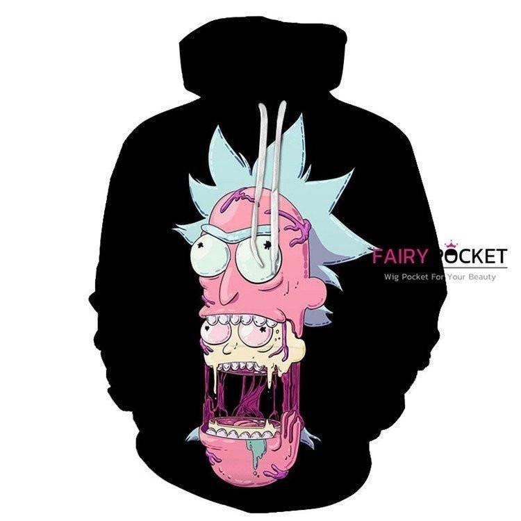 Rick and Morty Black 3D All Over Print Hoodie & Zip Hoodie