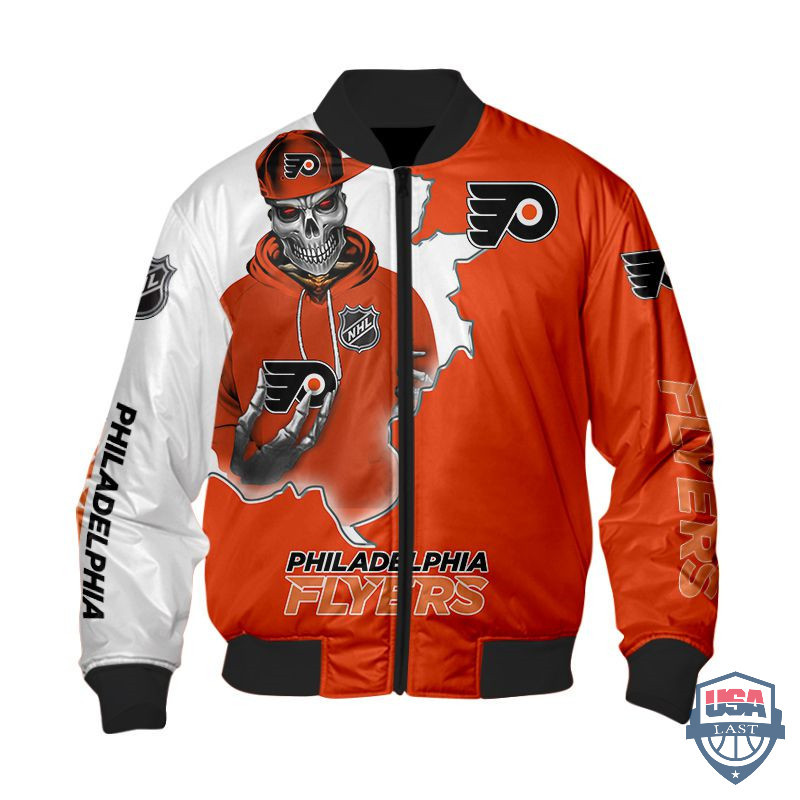 Philadelphia Flyers Skull Bomber Jacket