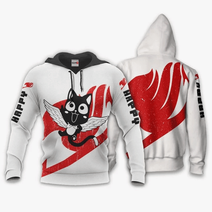 Fairy Tail Happy Fairy Tail Edens Zero 3d Hoodie Zip Hoodie