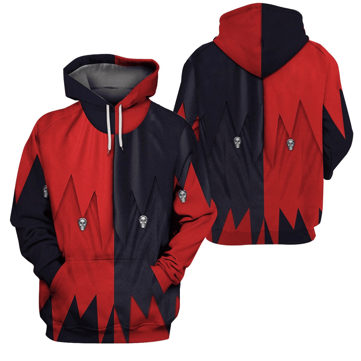 Evil Jester Halloween 3d Hoodie