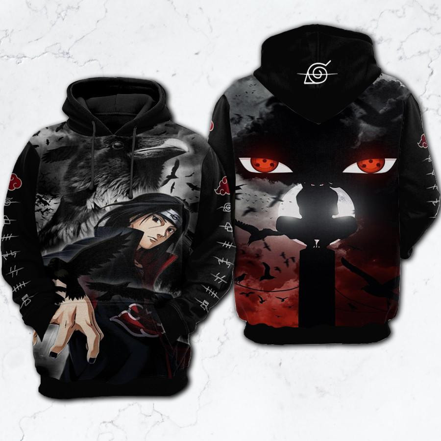Uchiha Itachi Akatsuki Naruto Anime Fan Gift, Uchiha Itachi Akatsuki Naruto Anime Aop Hoodie, Zip Hoodie, Fleece Jacket
