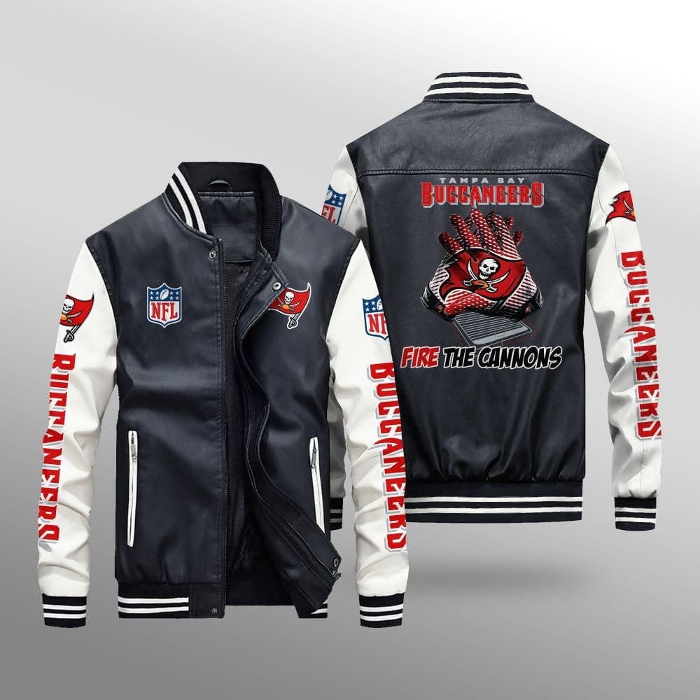 Tampa Bay Buccaneers Leather Bomber Jacket BG29
