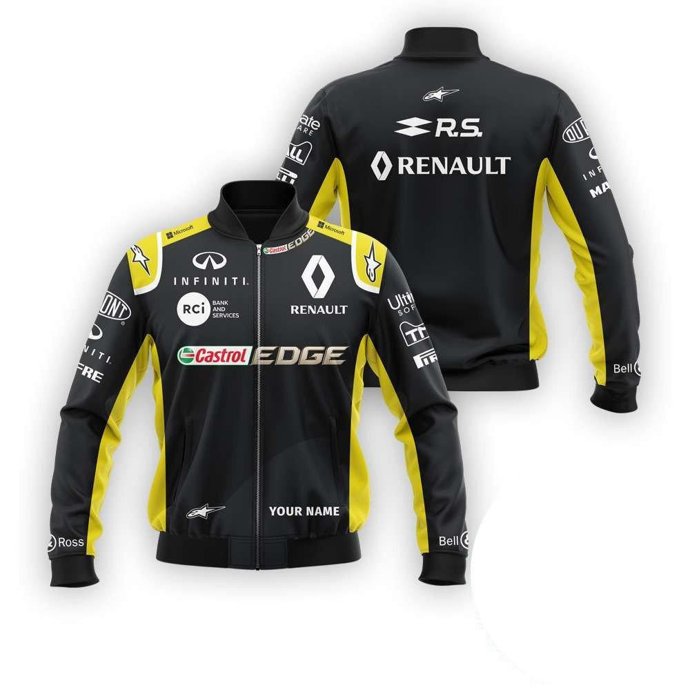 Personalized Renault F1 Team Racing Castrol Edge Infiniti Bomber Jacket 860