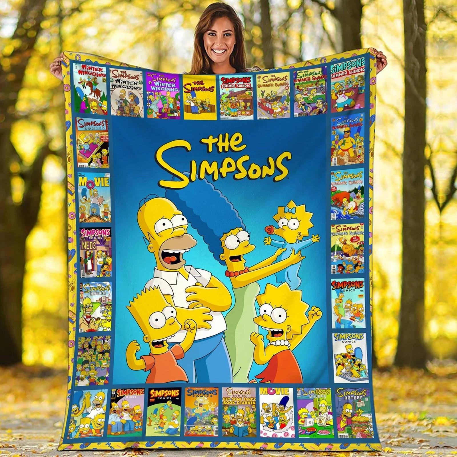 The Simpsons Flece Blanket Simpsons Family Fleece Sherpa Blanket