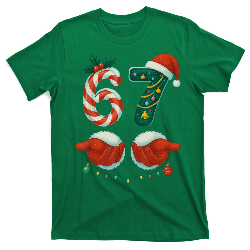 67 Christmas 6 7 Meme Pajamas Holiday Gen Alpha Slang T-Shirt