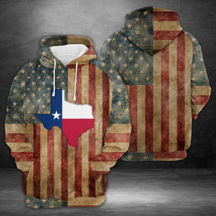 Great Texas Inside American 3D All Over Print Hoodie & Zip Hoodie